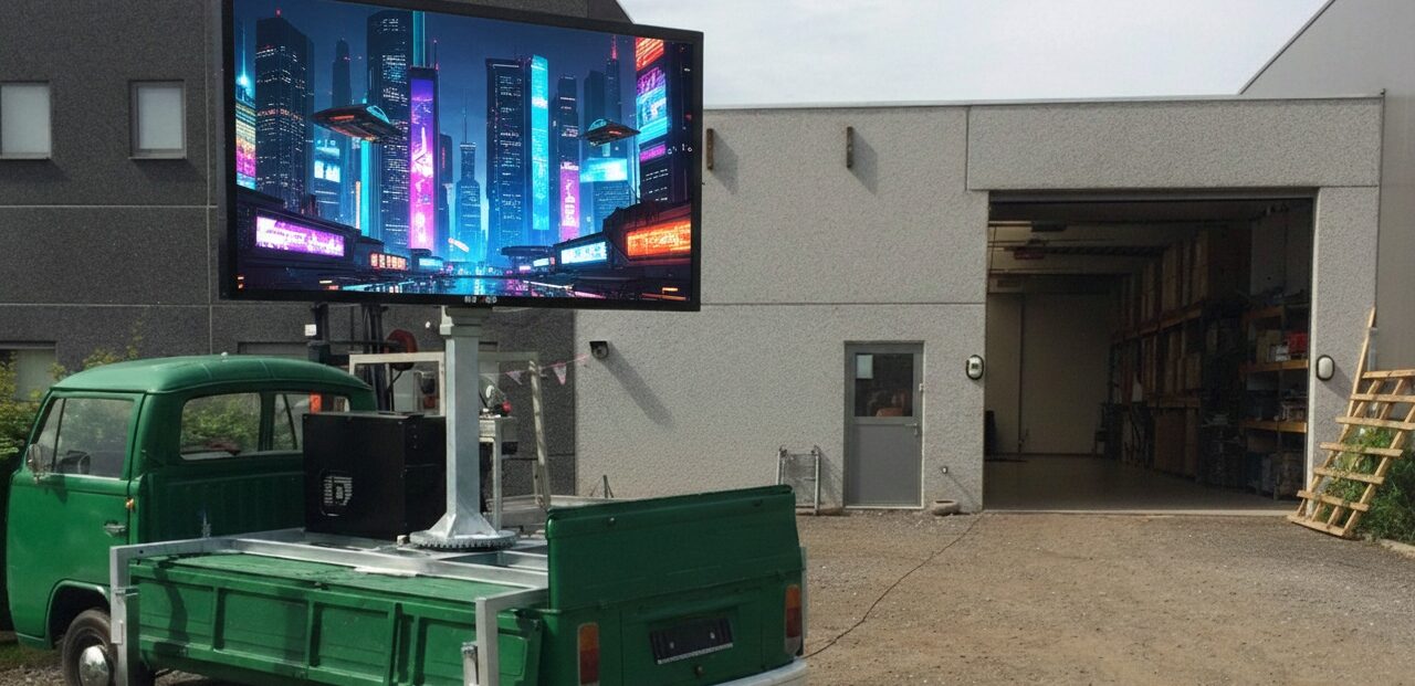 Mobiele LED-schermen — realisatie van Betoled